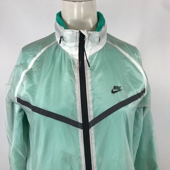 NIKE - WOMEN'S SMALL - MINT LONG SLEEVE FULL ZIP HOODED TRACK & FIELD JACKET - Picture 2 of 8